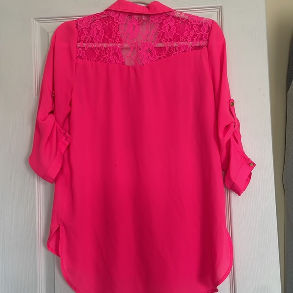 Takara Hot Pink Blouse Sz Small - Picture 4 of 4